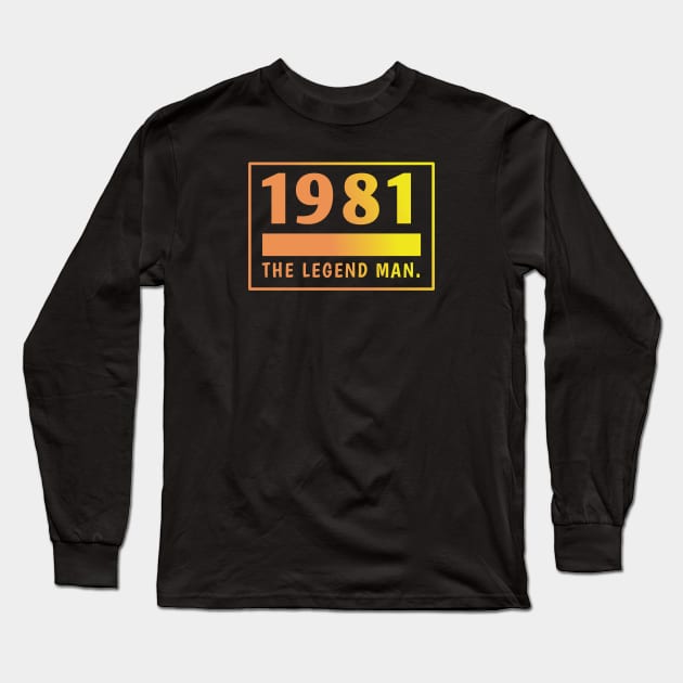 1981 birthday Long Sleeve T-Shirt by BlackMeme94